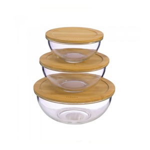 imagen de 3 Bowls Campana Sakura Vidrio Y Bamboo  (20360)(8883296281245)