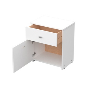 imagen de Mesa de luz dakar cajon y puerta blanco (56506)